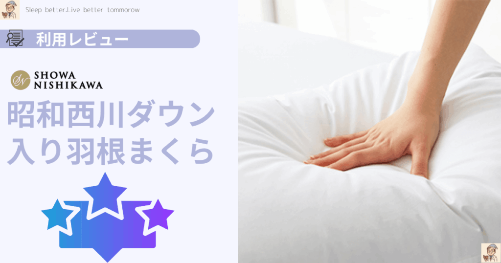 昭和西川ダウン入り羽根まくらのレビュー